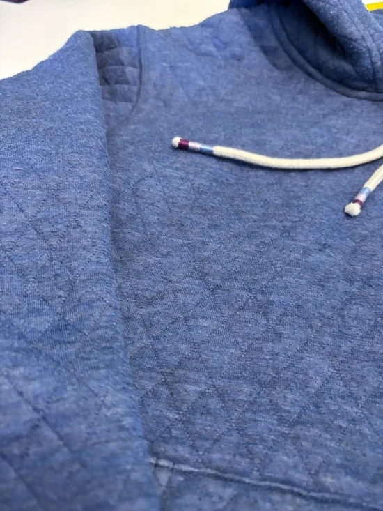 Marine Layer Corbet blue quilted hoodie size medium washwear noted - Picture 4 of 7